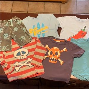 Mini Boden Kids clothing Shirt & Short Lot sz 2-4